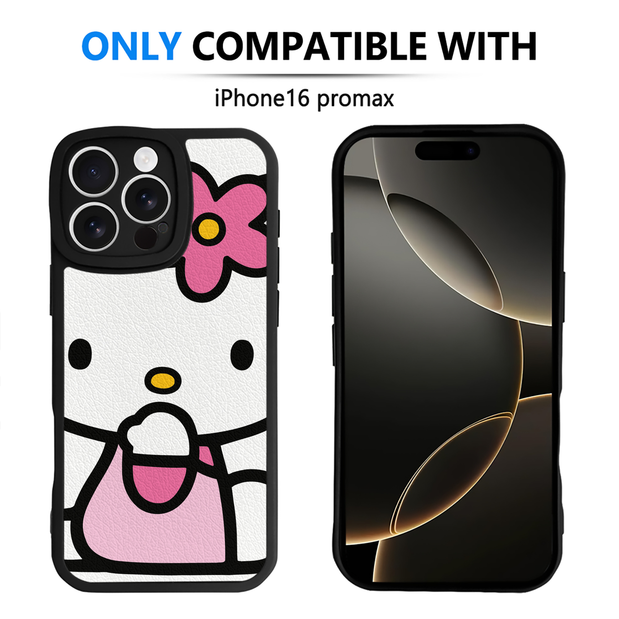 （画像用） Hello Kitty ハローキティ 【iPhone 16シリーズ対応】シリコンスマホケース（レザー調） 材質：シリコン